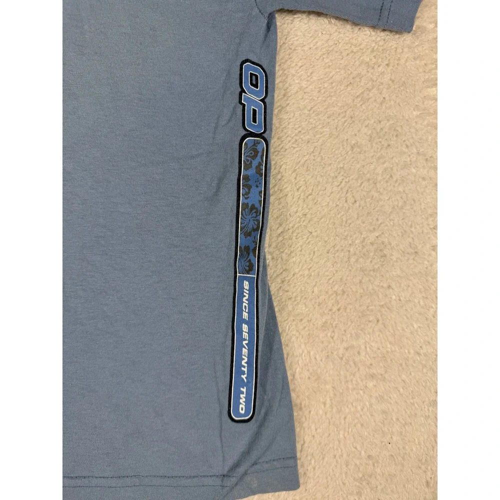 Ocean Pacific T-Shirt Kids Medium Blue Good‎ Vintage OP Boarding Surf Skate Tee